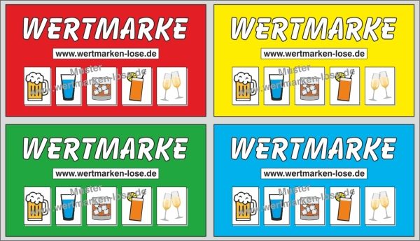 1000 Wertmarken "All in one" - COLOR -